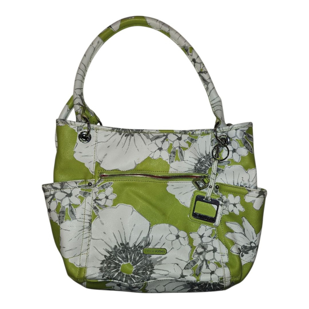Tyler Rodan Green White Floral Tote Bag